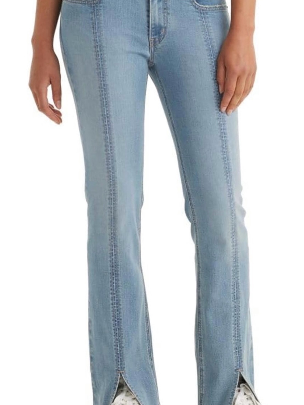 Levi’s Superlow Boot Light Wash Split-Hem Jeans